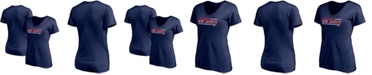 Fanatics Women's Plus Size Navy Columbus Blue Jackets Mascot In Bounds V-Neck T-shirt